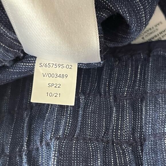 Athleta Cabo linen textured shorts navy 2 - Picture 12 of 14